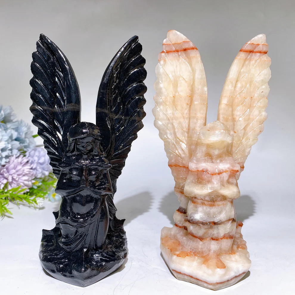 18cm Jade Praying Angle Carving Crystal Healing Bulk Wholesale