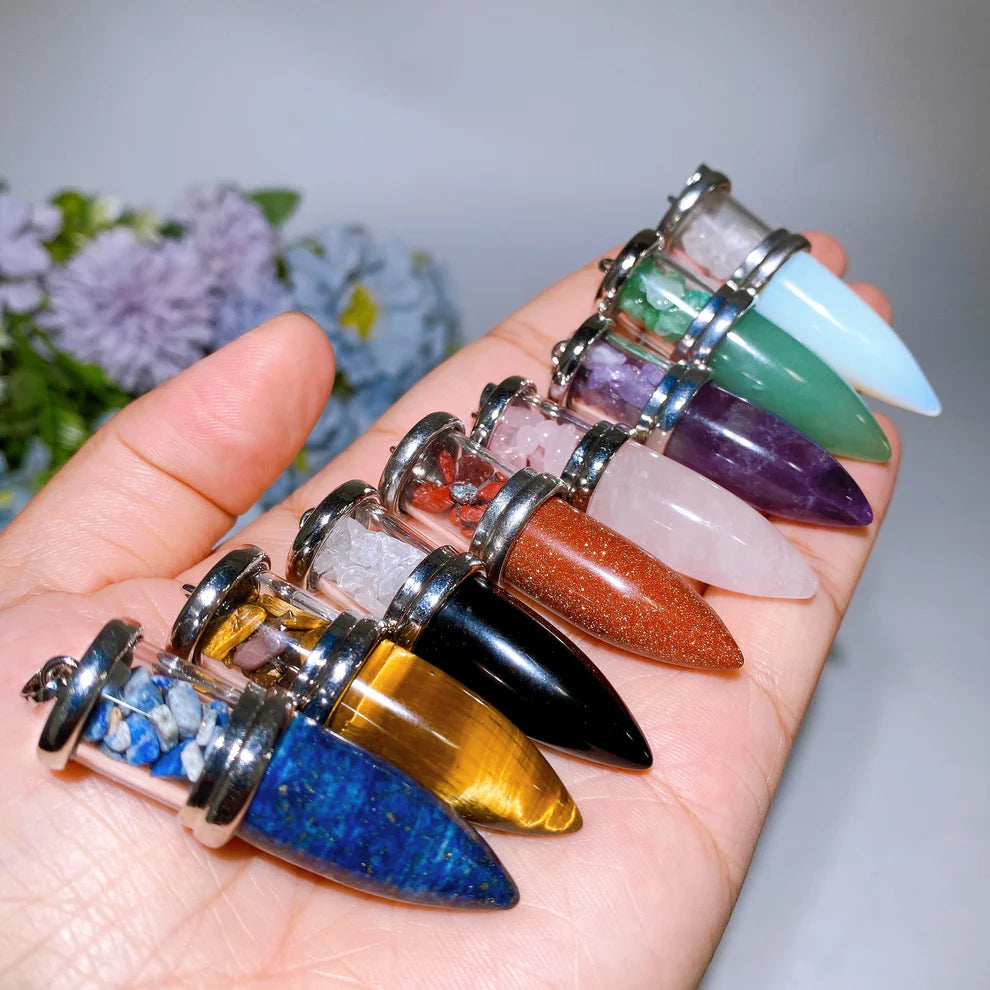 2.0" Crystal Bullet Shape Pendant Crystal Healing Bulk Wholesale 2.0" Crystal Bullet Shape Pendant Crystal Healing Bulk Wholesale 2.0" Crystal Bullet Shape Pendant Crystal Healing Bulk Wholesale