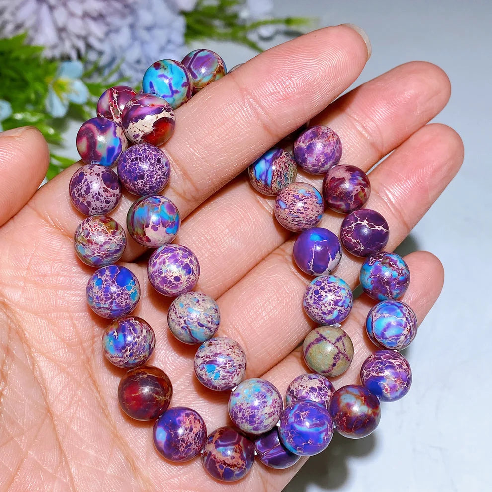 10mm Mojave Jasper Beads String Bracelet Crystal Healing Bulk Wholesale