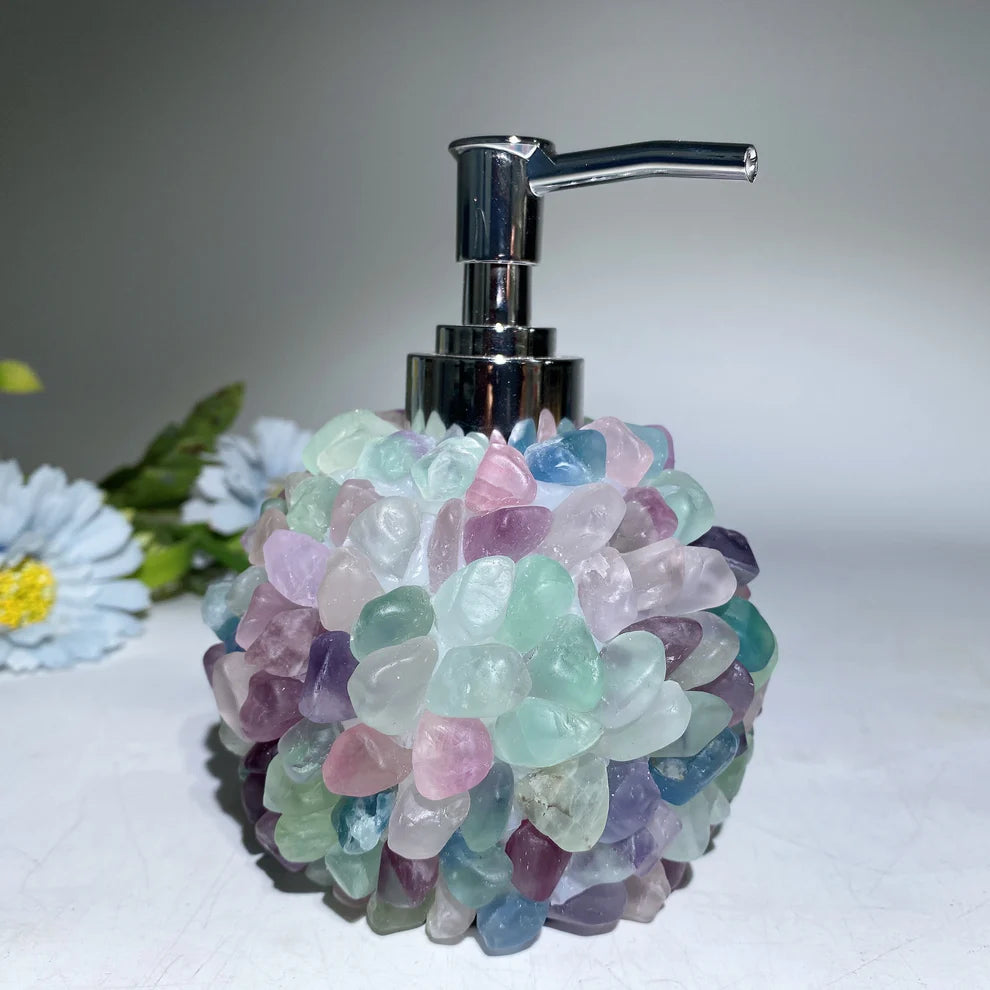5.0" Crystal Chips Shampoo Bottle Crystal Healing Bulk Wholesale