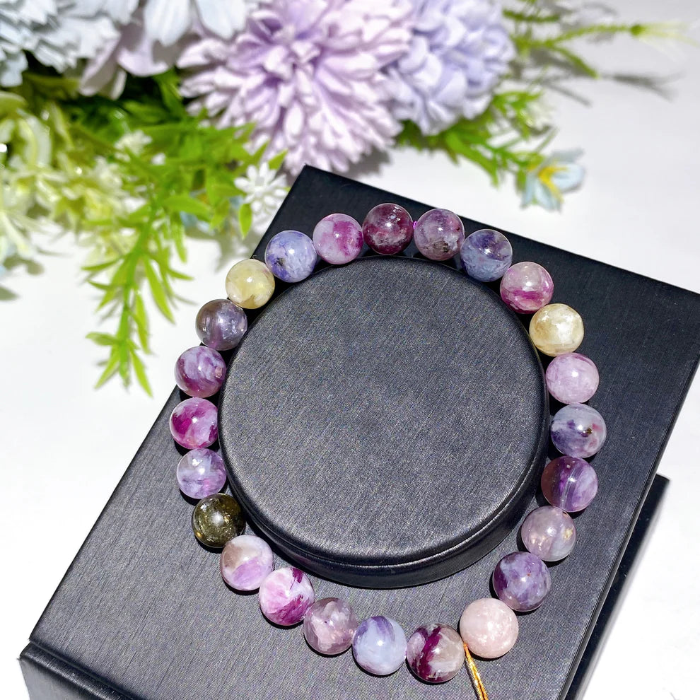8mm Purple Mica Bracelet Crystal Healing Bulk Wholesale